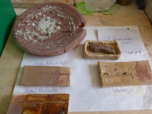Freshwater West Pots and Glaze tests