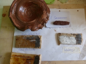 Saudersfoot pots and glaze tests